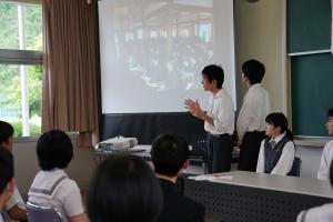 井原高校説明会の様子