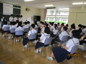 井原高校説明会の様子