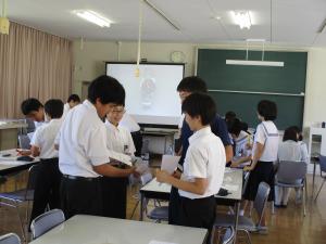 職場体験学習発表会の様子